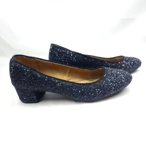 Old Navy size 7 black dressy pumps low block heel - Picture 1 of 5